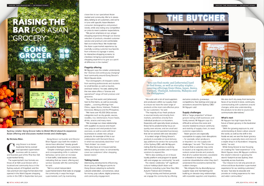 Gong Grocer Featured in Retail World Magazine